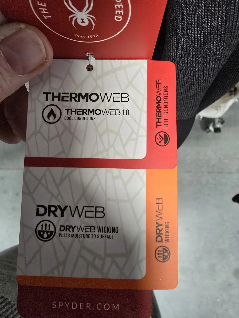 Spyder Men's Charcoal Gray Performance Quarter-Zip - Picture 9 of 10